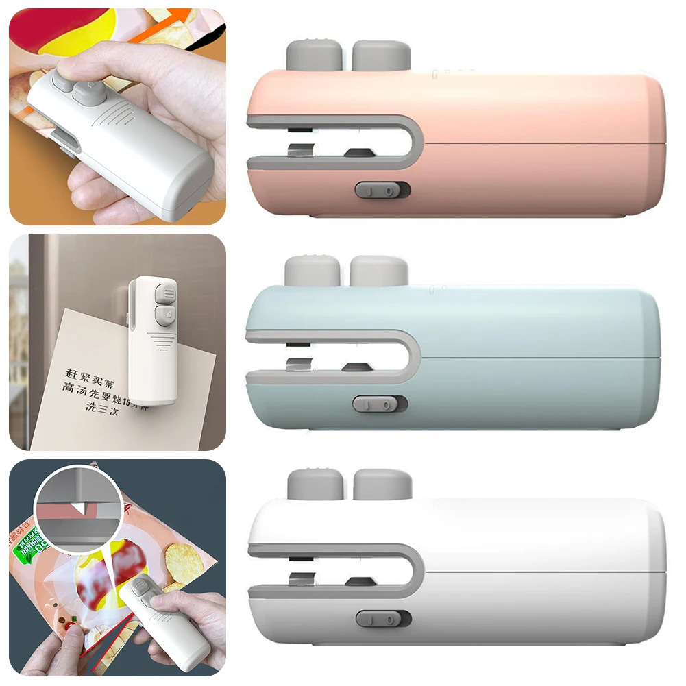

Rechargeable Mini Food Sealer Handheld Portable Works On Various Bags, Reduces Waste. Home Kitchen Essential
