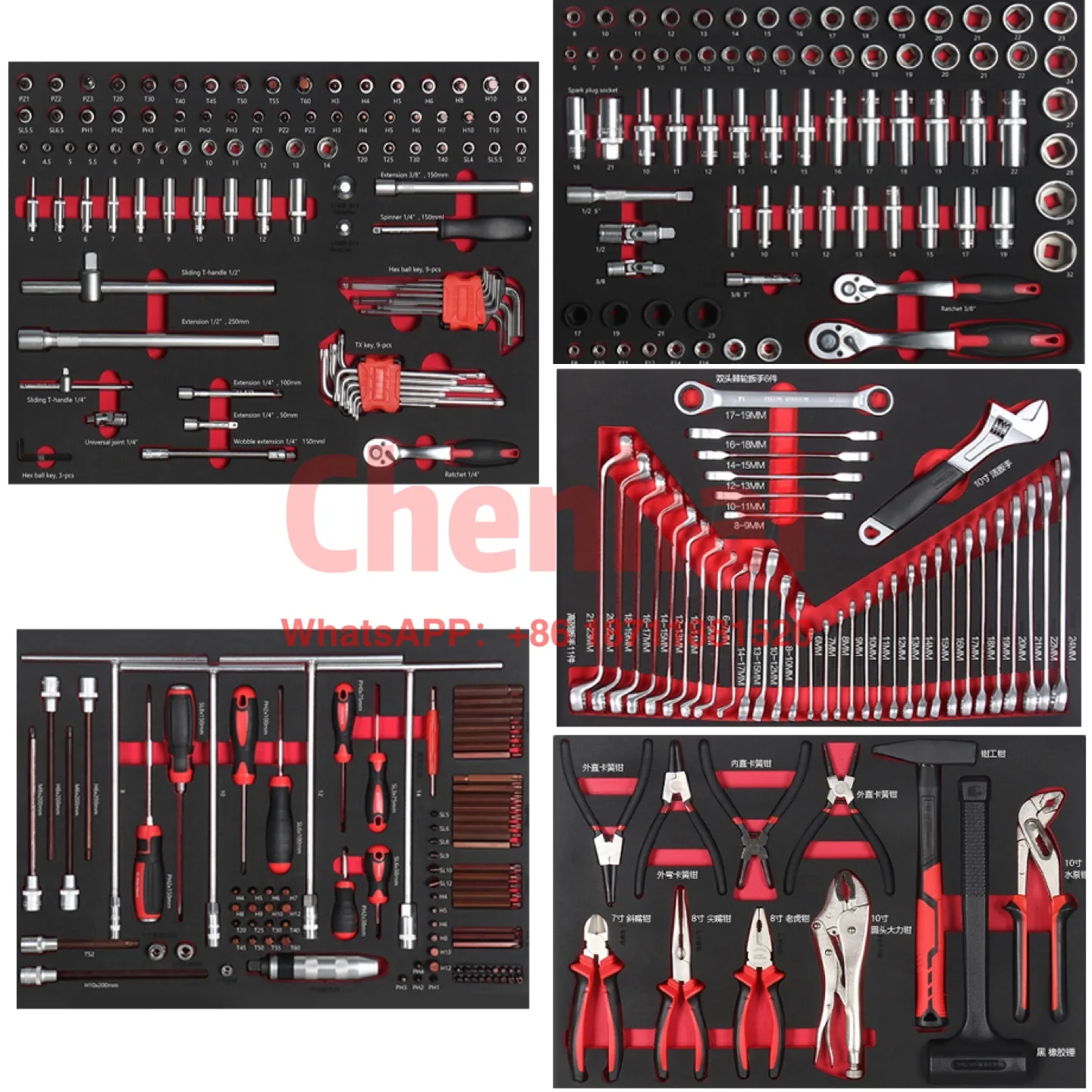 324 Pcs Hand Tools Sets for Car Repair CRV Hand Tools Hammer Knife Wrench Combination