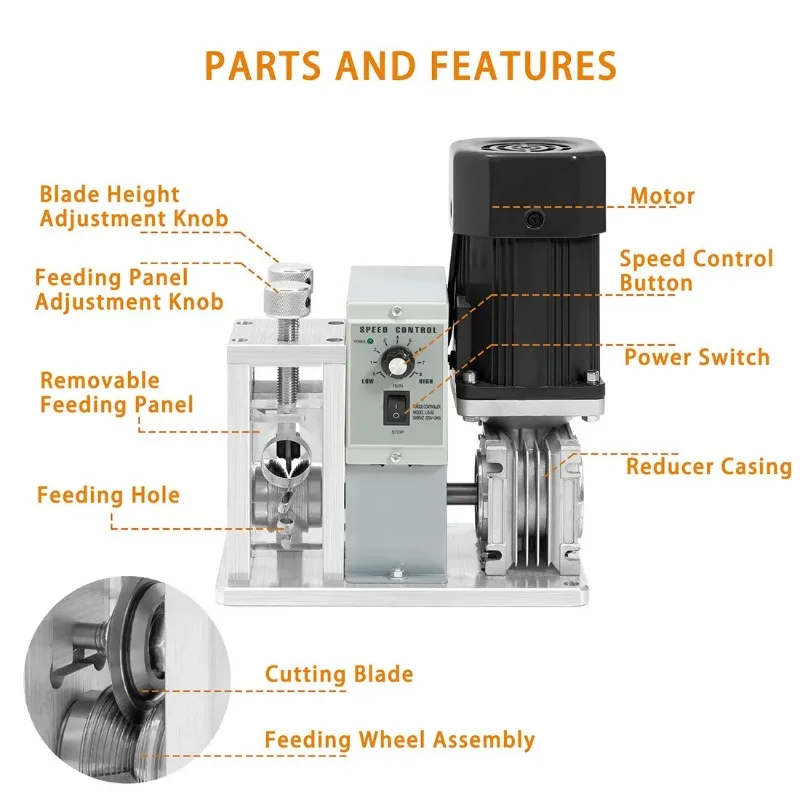 Automatic Electric Wire Stripper Machine for 0.1-30mm Copper Wires Speed Adjustable Cable Stripper Portable Cable Stripping Tool