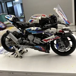 モーターサイクルモデル車両レンガおもちゃ,ビルディングブロック,技術スーパースピード,m 1000rr,42130と互換性,ギフト,1920個