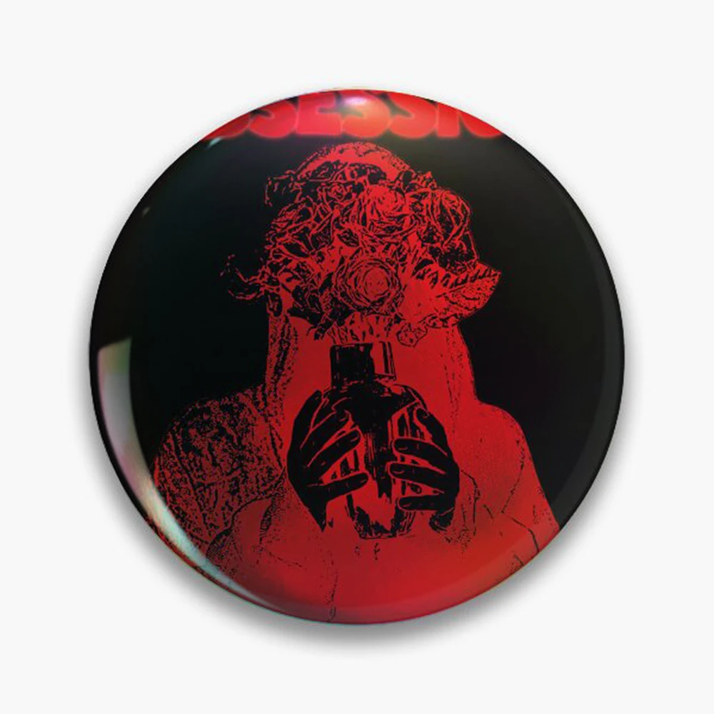 Obsession Movie Pin Holographic Star Heart Pin Brooches Laminated Button Fashion Accessory