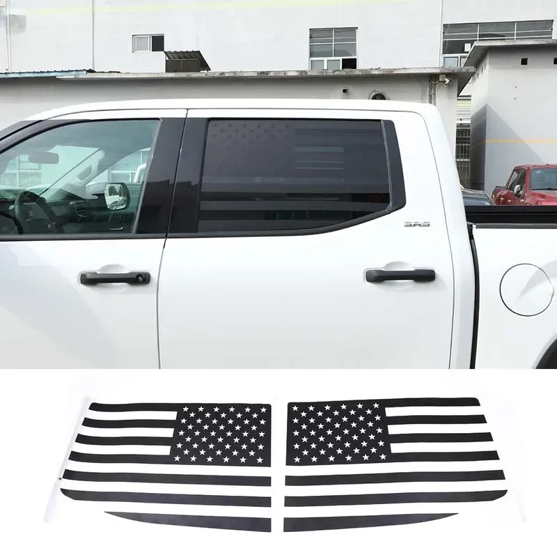For Toyota Tundra 2022 2023 PVC Material Car Rear Window Flag Style Decorative Pull Flower Sticker Appearance Modification