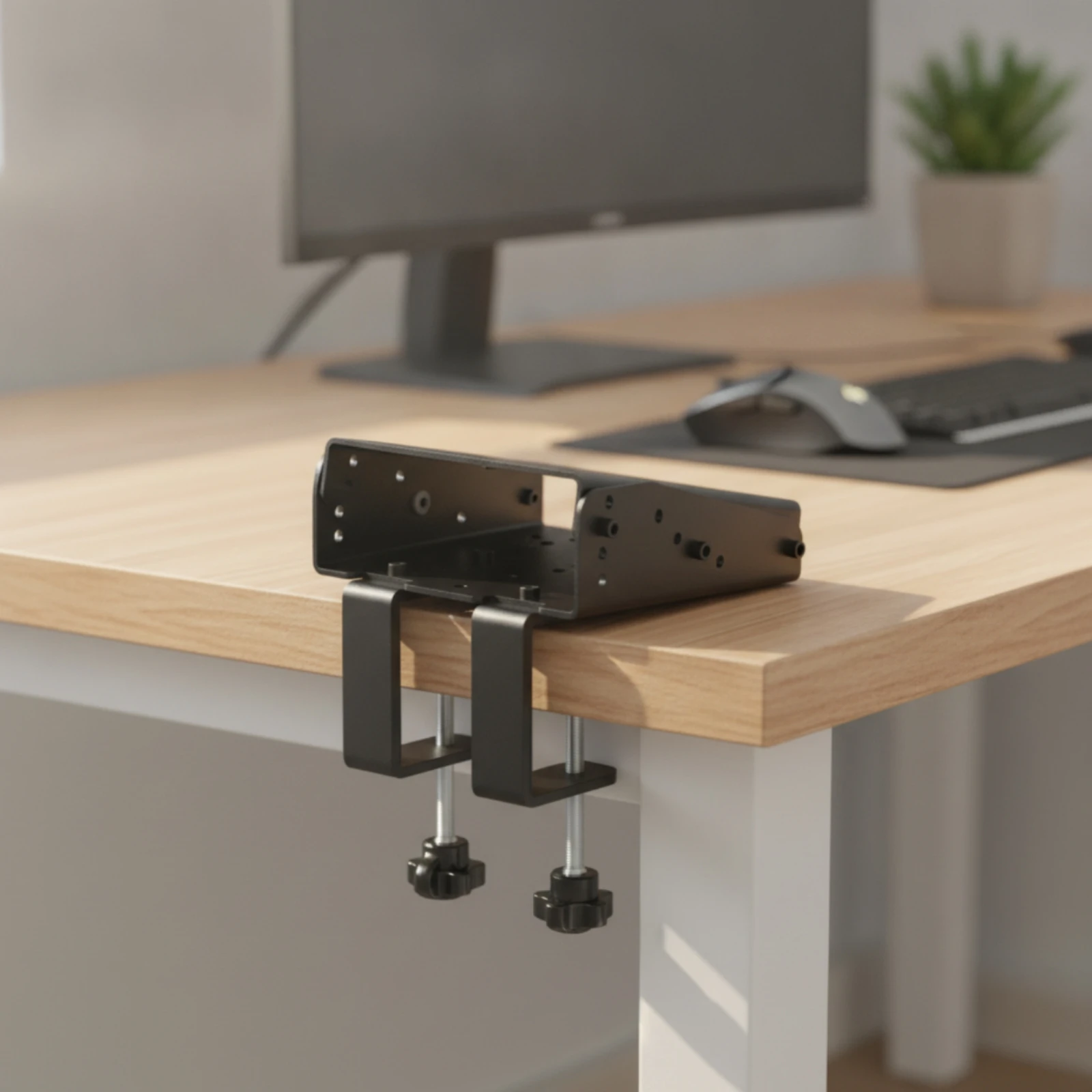 Racing Simulator Desk Mount Adjustable Racing Simulator Mount Desktop Mounting Bracket Non-Slip Quick-Release for Gamers view 2