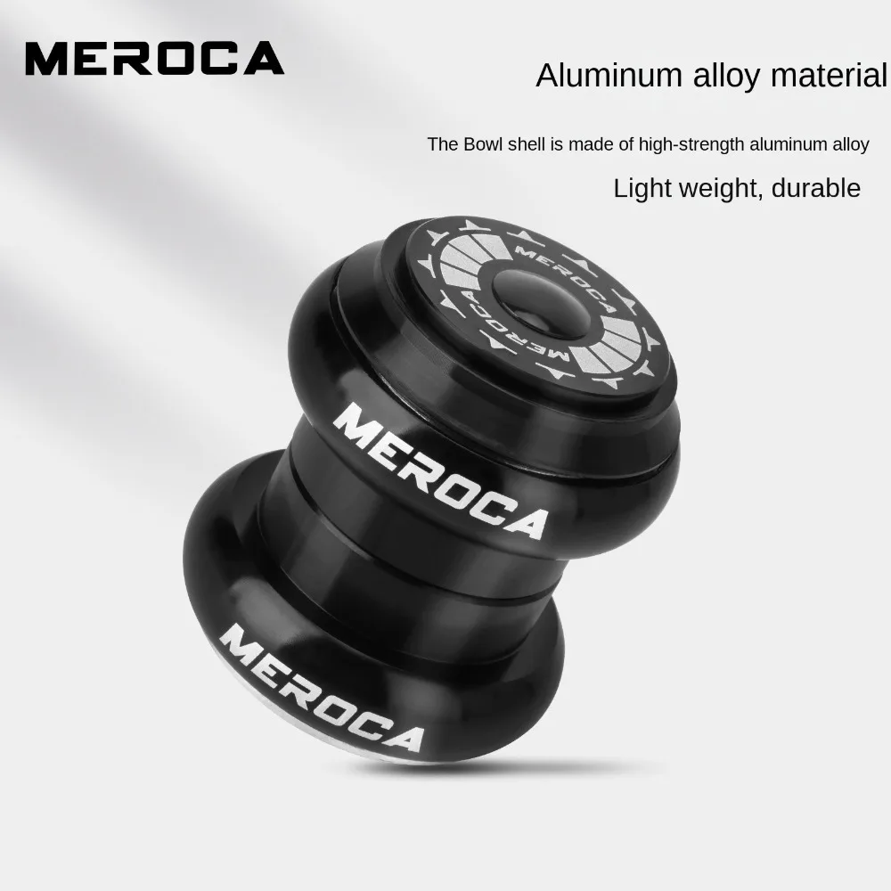 Auriculares duraderos MEROCA para bicicleta, copas de dirección de bicicleta de doble Peilin de 34mm, piezas de bicicleta de aleación de aluminio para horquilla de Ciclismo de montaña