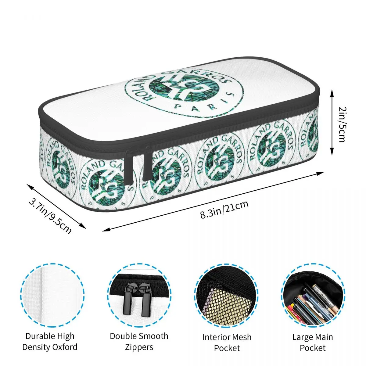 Roland garros estojo de lápis para presentes de estudantes caixa de caneta saco de lápis suprimentos de papelaria saco de suporte de caneta
