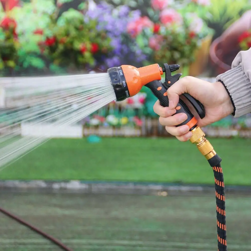 8 Mode High Pressure Garden Water Gun Hose Nozzle Car Washing Yard Water Sprayer Irrigation Pipe Tube Nozzle Sprinkle Tools