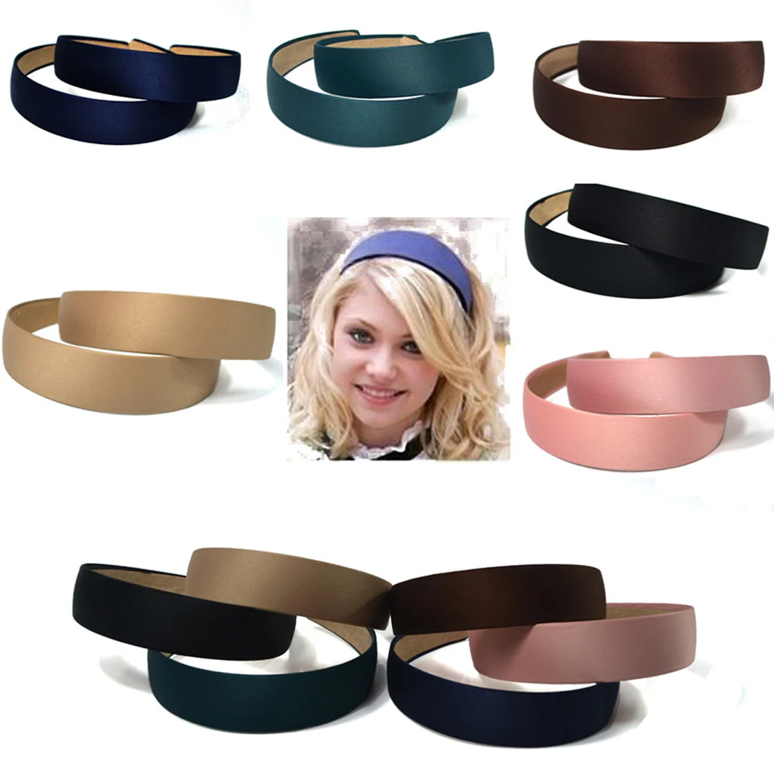 2023 Fashion Hair Hoop Cloth Hair Bands Designer Wide Hair Bands Solid Color Thin Hair Hoop Headwear Hair Accessories For Women