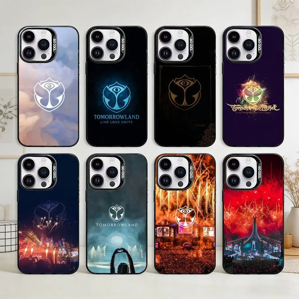 

Чехол для телефона Music Festival T-Tomorrowland для iPhone 17, 16, 15, 14, 13, 12 Pro Max, матовый, противоударный, черный