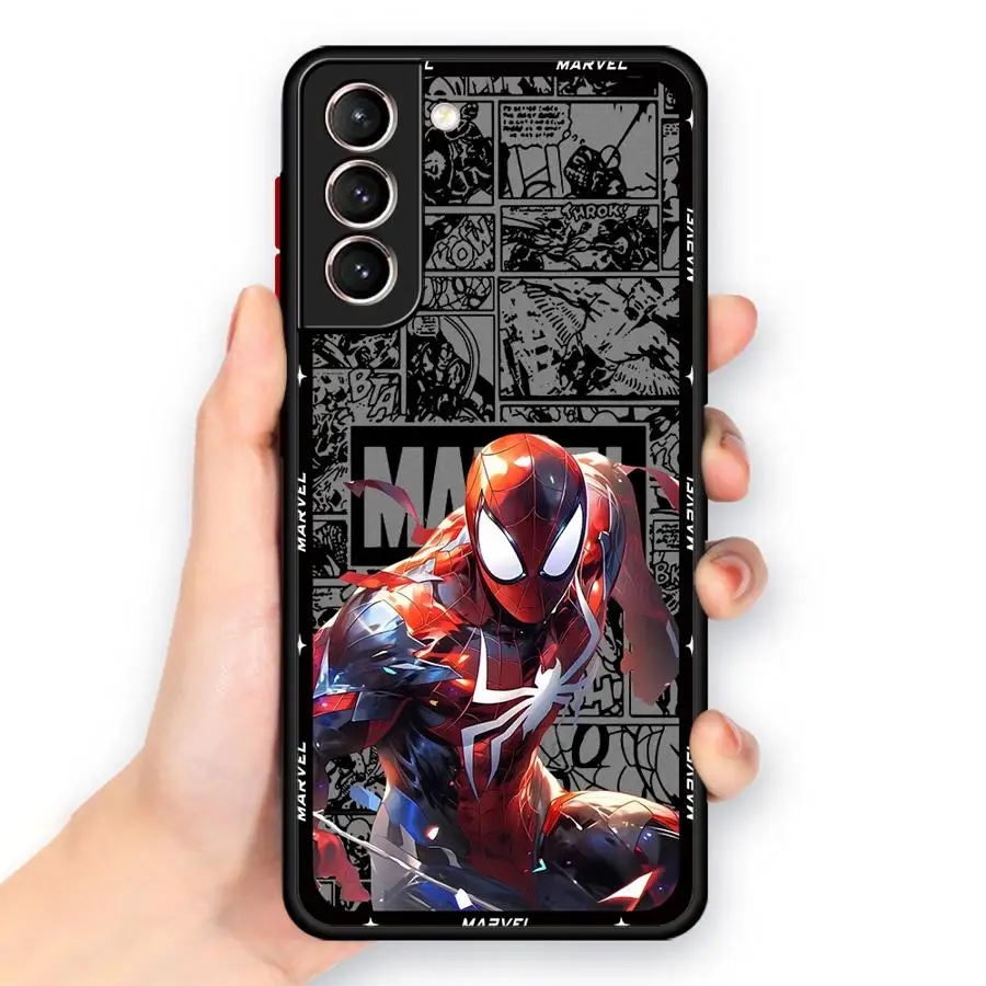 Marvel SpiderMan IronMan Phone Case for Samsung Galaxy S25 S24 Ultra S20 FE S10 Lite S23 Ultra S9 S22 Plus S21 TPU Soft Cover