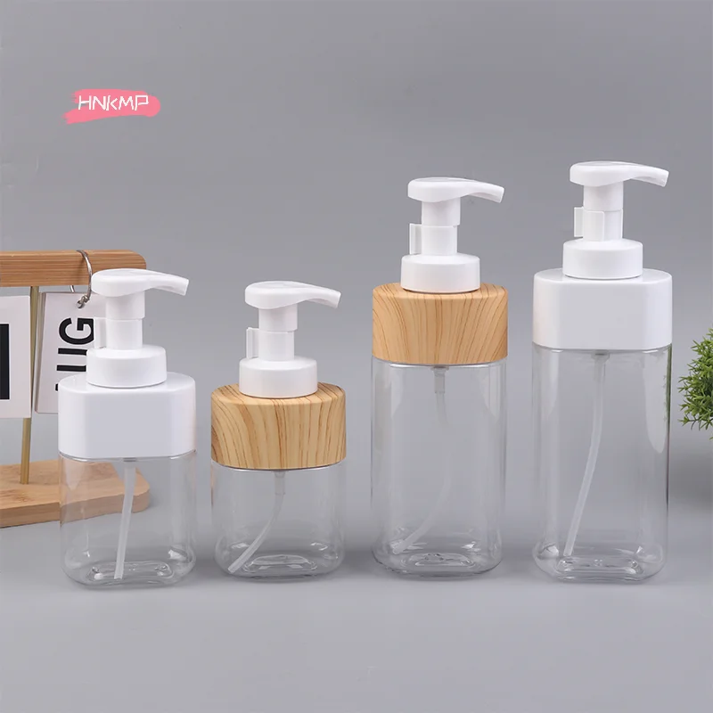 Transparent Press Foaming Hand Soap Dispenser 300/500ml Empty Shower Gel Bottle Portable Mousse Container for Hand Cleanser