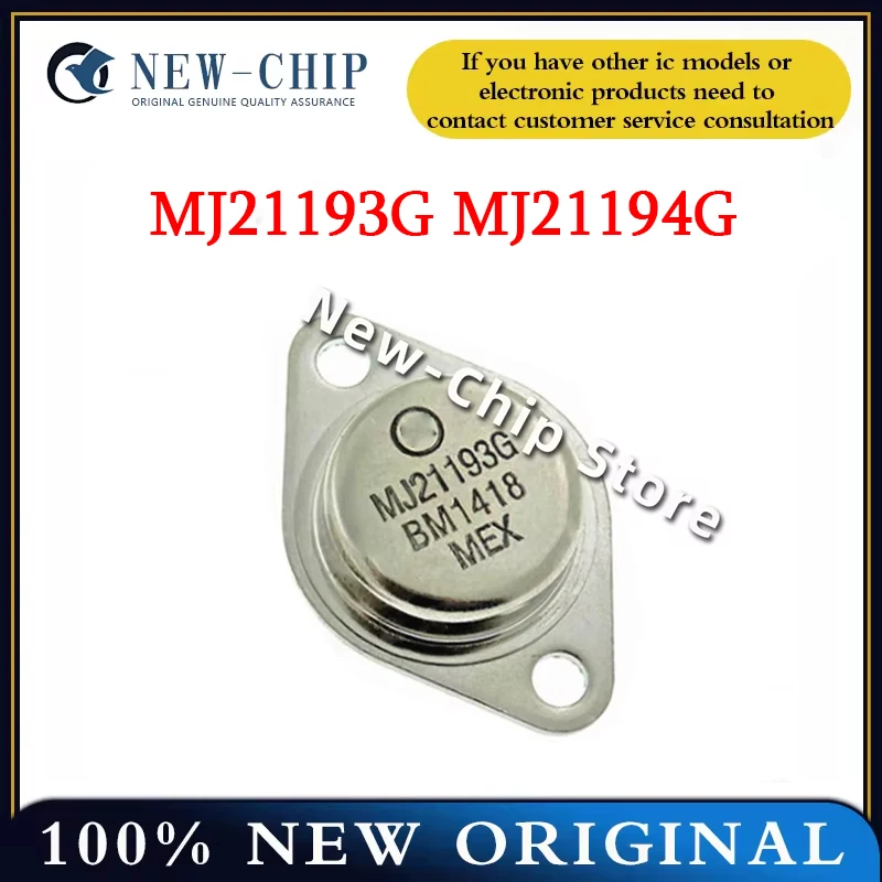 

2PCS-50PCS/LOT MJ21193G MJ21194G Audio amplifier pairing tube TO-3 triode chip New Original MJ21193 MJ21194