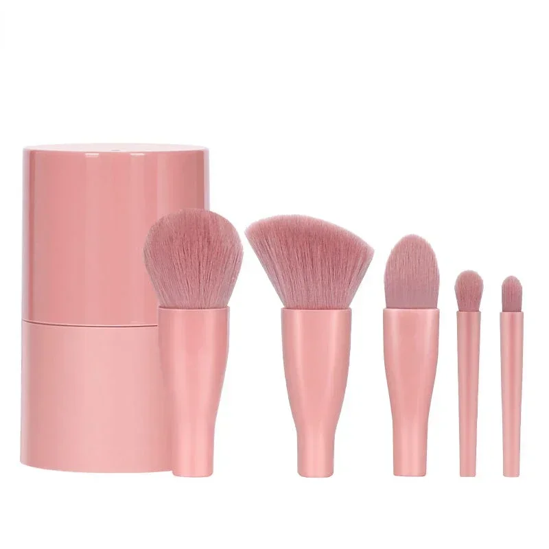 5 stücke Mini Make-Up Pinsel Set Tragbare Kosmetik Pinsel Badewanne Pulver Foundation Kontur Lidschatten Nase Detail Make-Up-Tools