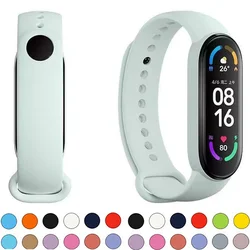 Pulseira de relógio Xiaomi Mi Band, pulseira de silicone, pulseiras, acessórios Smartwatch, pulseira, 7, 6, 5, 4, 3, 4, 4, 5, 6