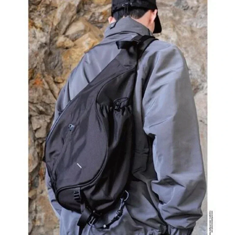 남성용 캔버스 체스트 백, 대용량 체스트 팩, 캐주얼 슬링백, 스포츠 남성 숄더백, 야외 크로스바디 백, 신제품 