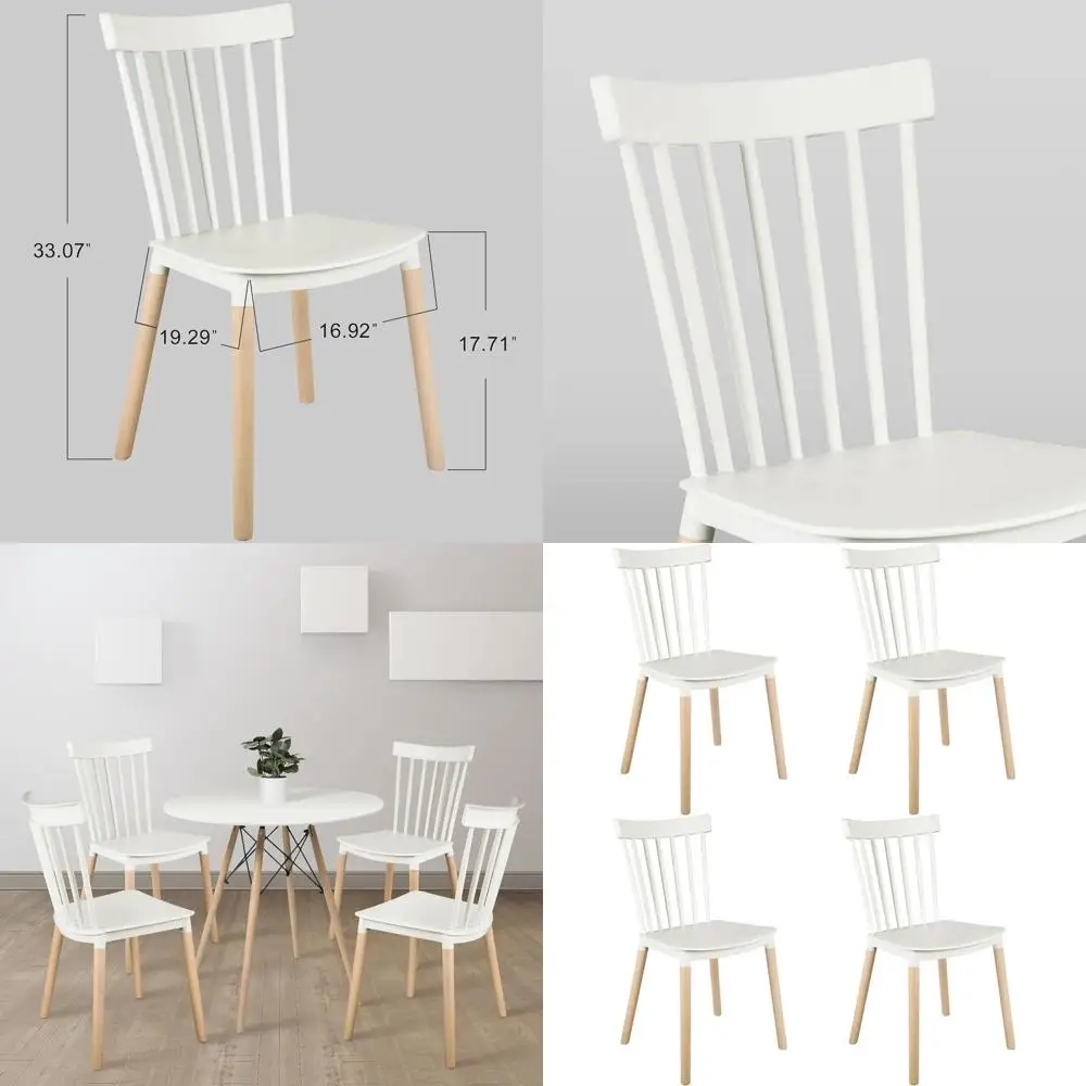 

Пластиковые обеденные стулья с деревянными ножками для дома, кухни, столовой и ресторанов