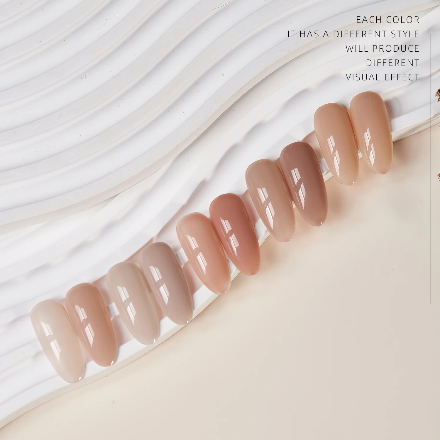 Vendeni 2025 مصنع موضة جديدة رائجة البيع مسمار الفن كيت عارية الجلد الأشعة فوق البنفسجية هلام صالون الأظافر بالجملة 5 ألوان الأشعة فوق البنفسجية هلام طلاء الأظافر عدة