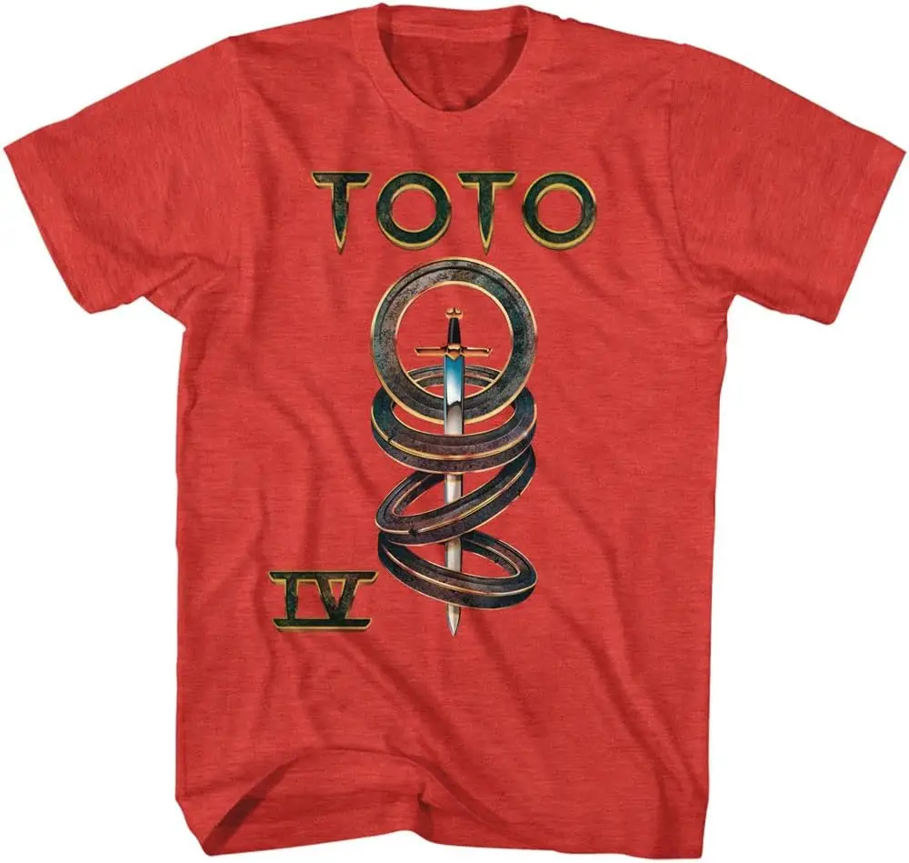 

Toto Music IV Album Cover Mens Short Sleeve T Shirt 80s Classic Rock Vintage Style Graphic Tees