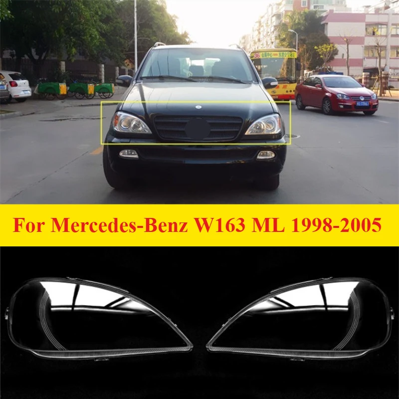 Car Front Headlight Cover Headlamp Lens Cover For Mercedes For Benz ML Class W163 1998-2005 Lampshade Shell Glass 1638204961