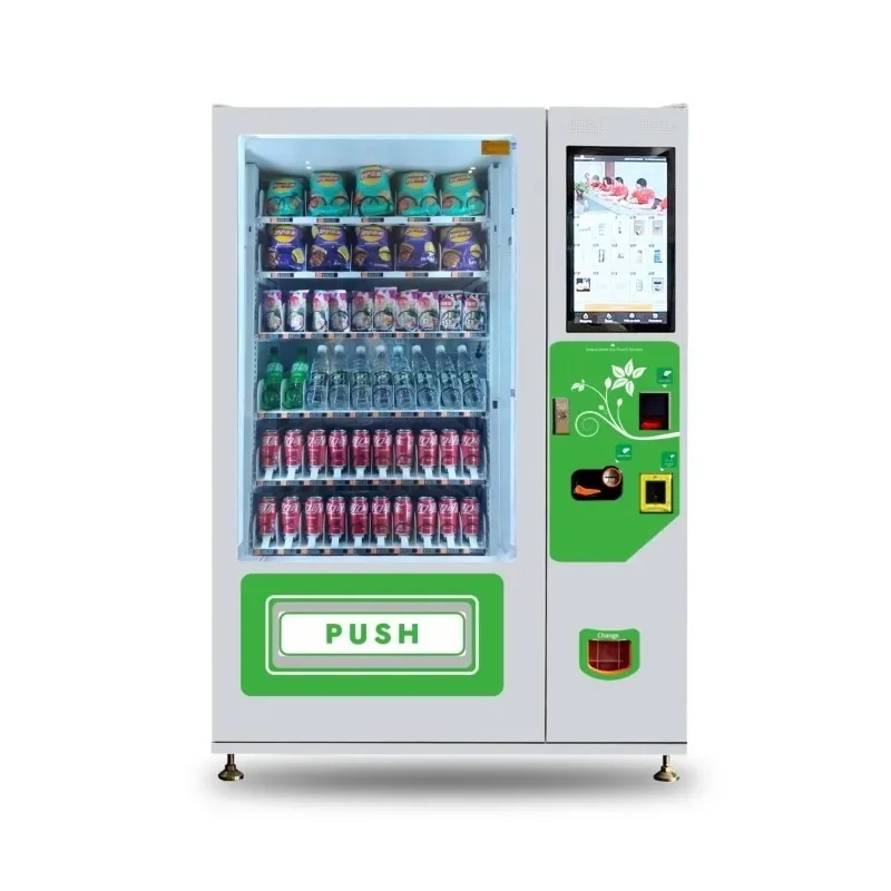 24 Hours Automatic Food And Drink Vending Machine Snacks Soft Drink Combo Bottled Water Cold Drink Vending Machine