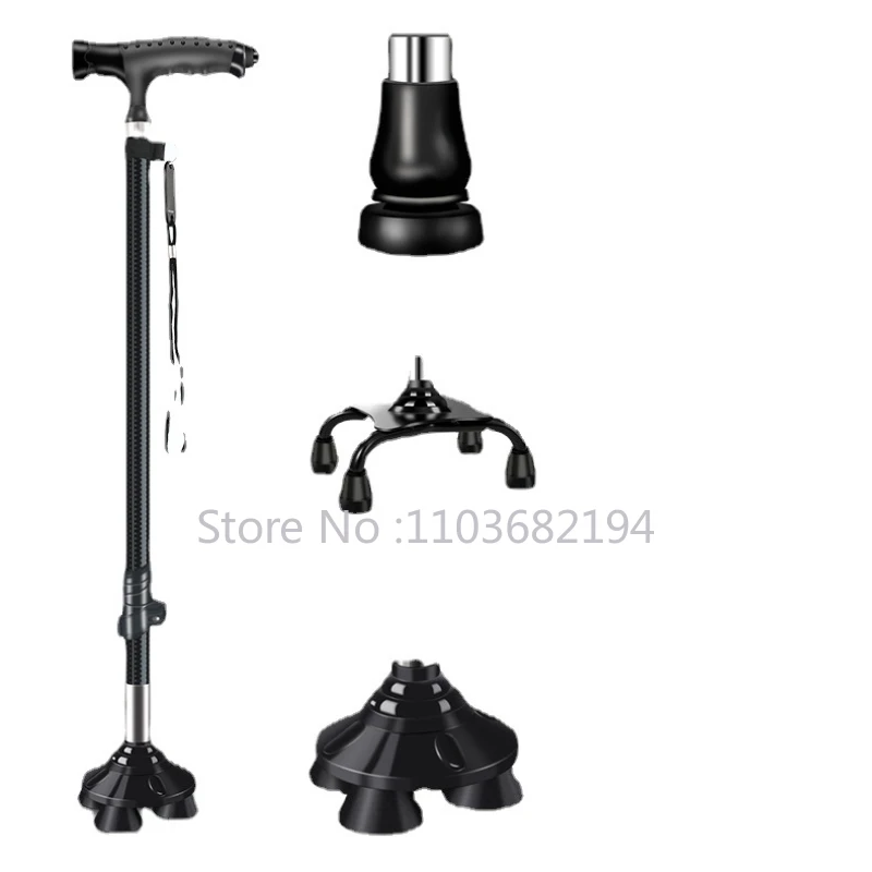 

Walking Stick for the Elderly Carbon Ultra-Light Retractable Cane Four-Leg Lightweight Non-Slip Carbon Fiber Walking Stick ..