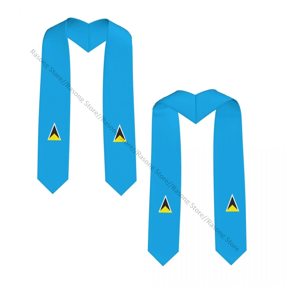 Graduation Stole for Academic Commencement Unisex Flag Map Of Saint Lucia Adult Choir Stole Adult Honor Shawl