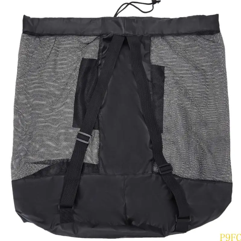 P9FC Lightweight Mesh Ball Bag Large Capacity Net Sports Ball Bag Easy to Carry