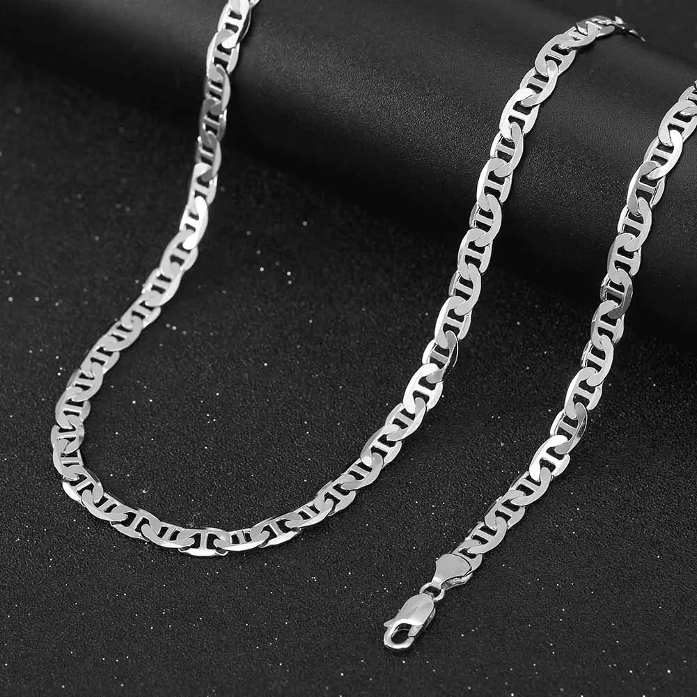 

New charms 40-60cm 925 Sterling Silver classic 6MM gorgeous Necklace for women men fashion wedding party streetwear jewelry gift