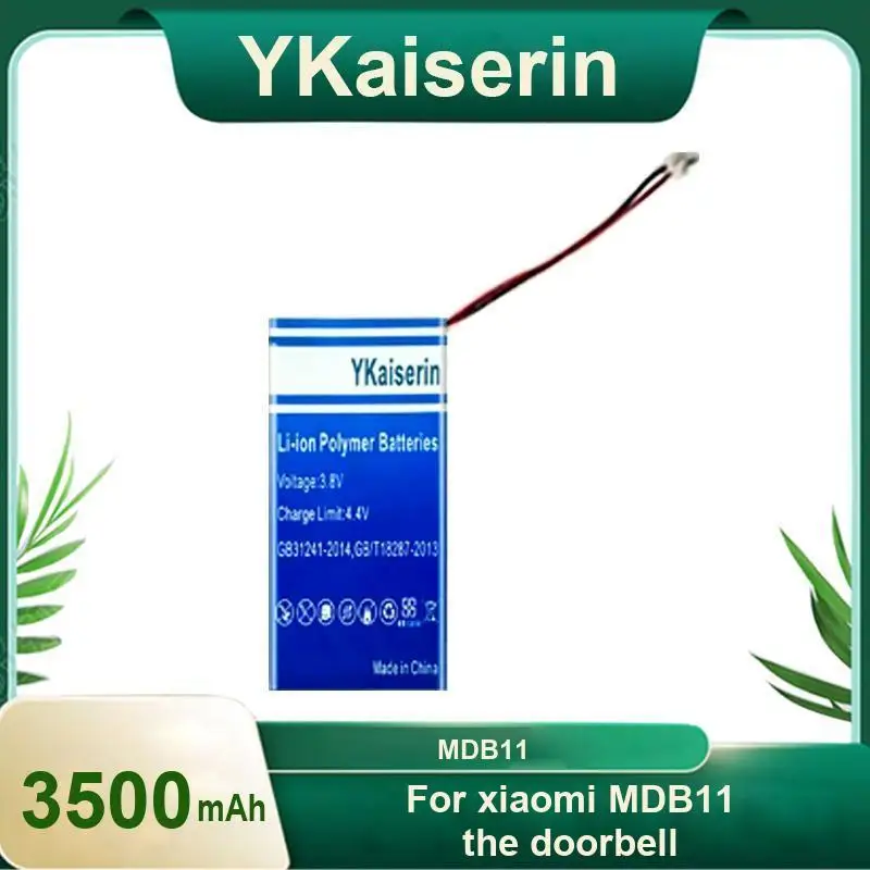 

Replaceable High Performance 3500Mah Doorbell Battery For Xiaomi MDB11 The