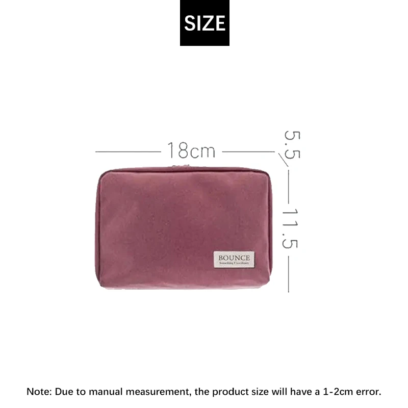 EverToner Thick Nylon Cloth Storage Bag Cosmetic Bag Charger Storage USB Cable Case Travel Organizer Bag Makeup Bag