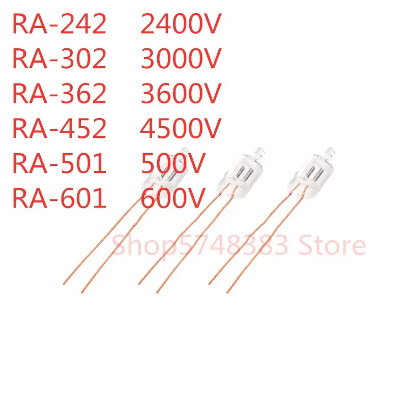 10PCS/LOT RA-242 RA-302 RA-362 RA-452 RA-501 RA-601  2400V/3000/3600V/4500V/500V/600V  Anti detonator of discharge tube