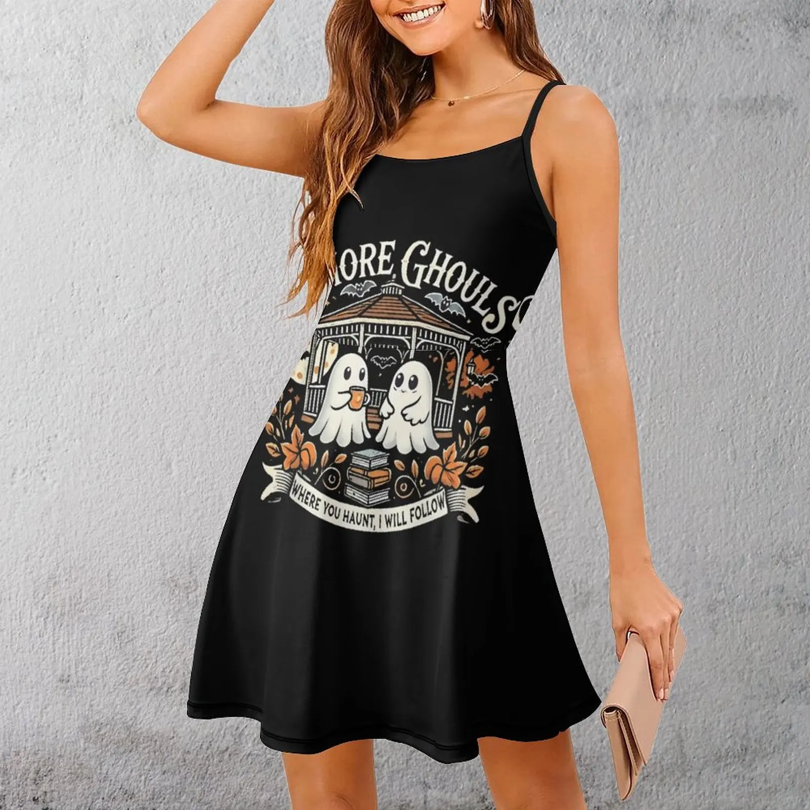 Vestido Sexy Gilmore Ghouls Cozy Spirits para mujer, vestido con tirantes, novedad divertida, vestido de cóctel para mujer, vestido de alta calidad