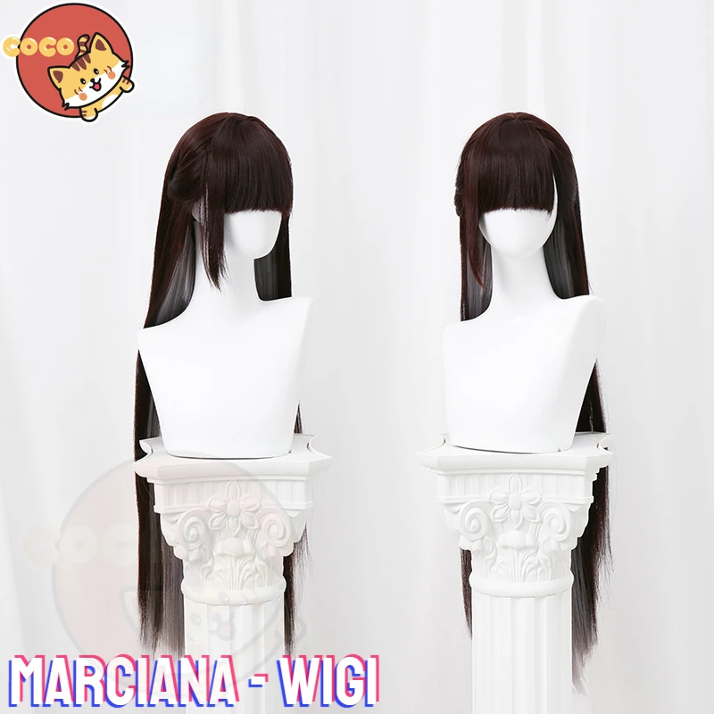 NIKKE Marciana Cosplay Wig Game NIKKE The Goddess of Victory Marciana Cosplay Marciana Wig Long Black Cosplay Wig CoCos