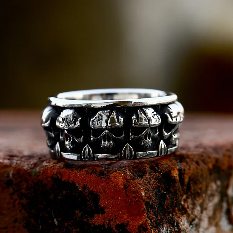 Beier  Fashion Dominant unique shape skull  For Boy And Girl Stainless Steel Lady's Finger Ring BR8-1019