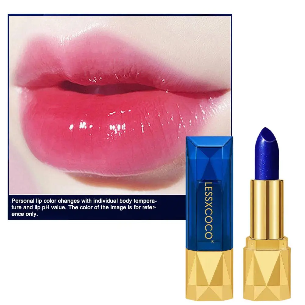 Blue Rose Color-changing Lip Magic Temperature Changing And Into Pink Lip Long Gloss Moisturizing Blue Colors Changed Stain U0x6