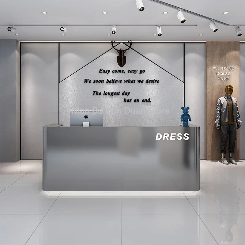 

Help Desk Reception Luxury Administrator Stand Pink Counter Advanced Receptionist Front Salon Barber Shop Luxurious Office Bank