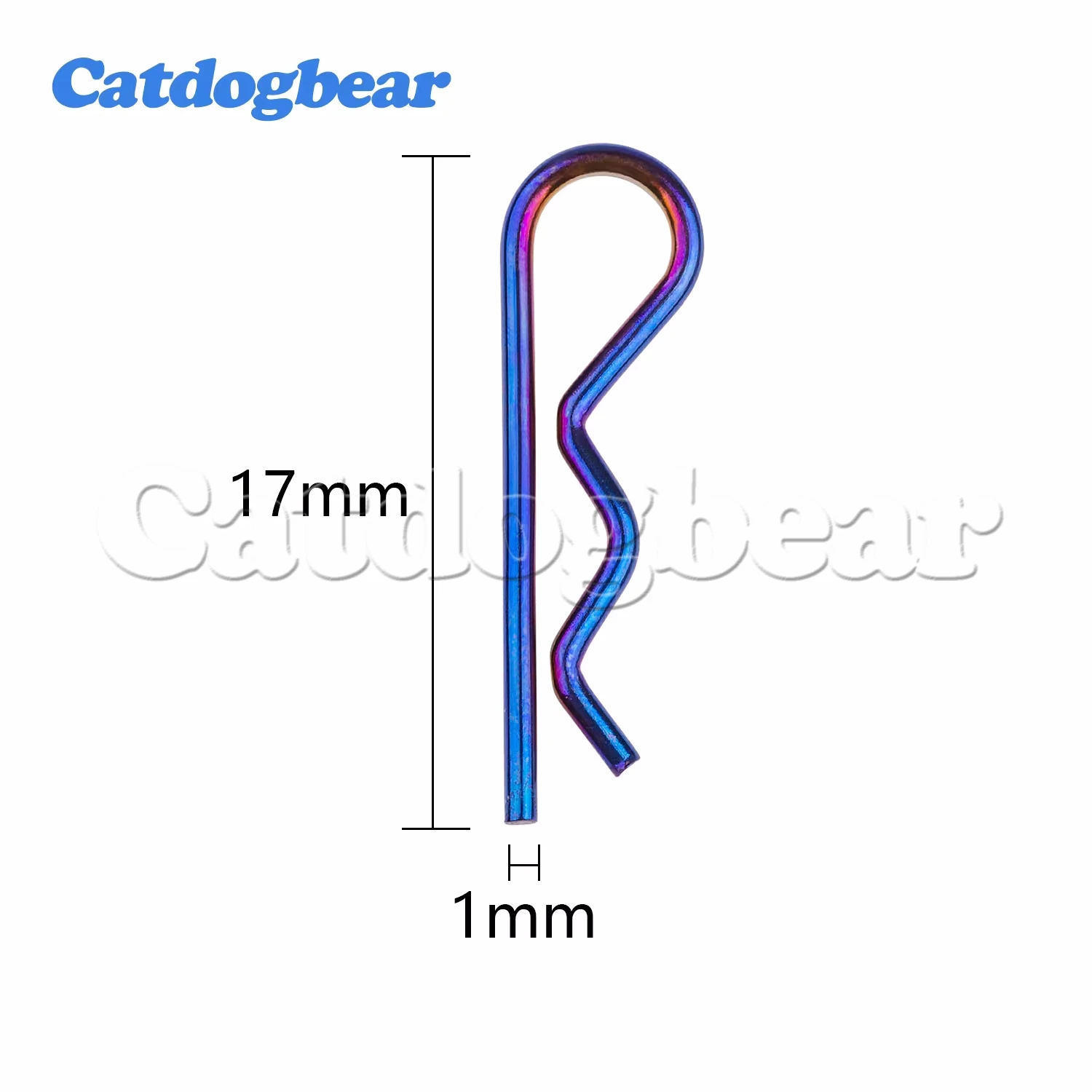 Catdogbear Titanium R-Type Spring Cotter Pin 1mm Wave Shape Split Clip Clamp Hair Tractor Pin for Repairing Car Motor Bicycles