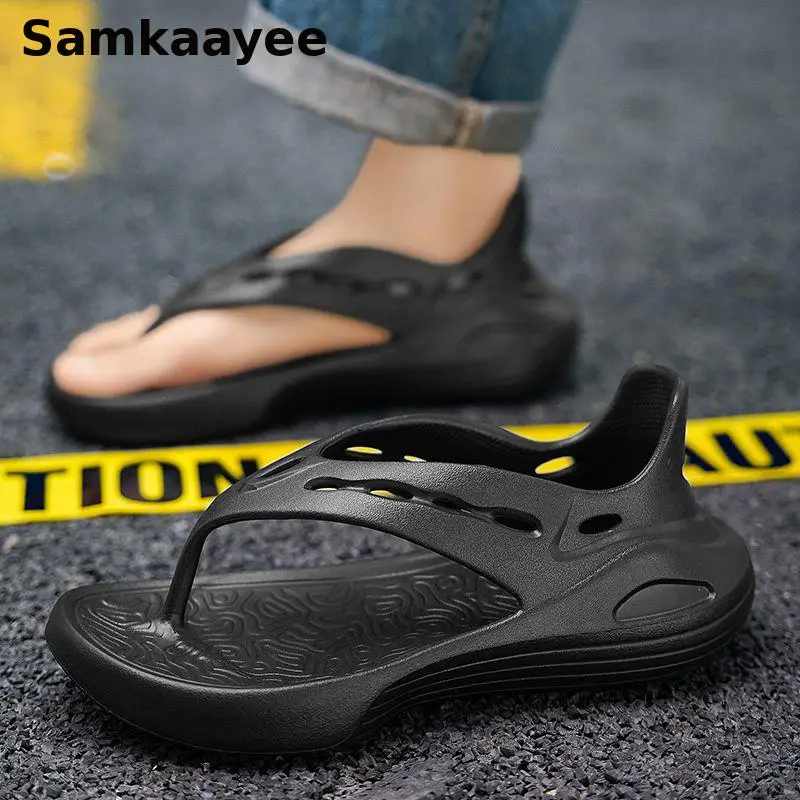 

Мужские шлепанцы 36-45, летние тапочки, пляжная обувь, мужские нескользящие сандалии с мягкой подошвой, шлепанцы для пар, однотонная дышащая обувь y36