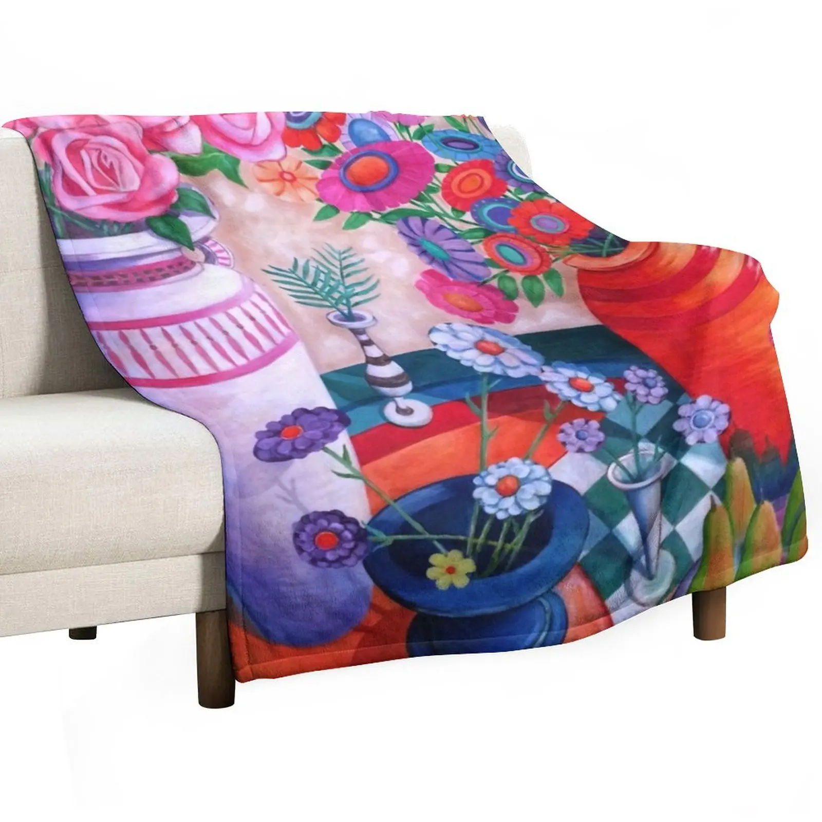 

Floral Still Life Throw Blanket Stuffeds Thermals For Travel Luxury Thicken warm winter Blankets