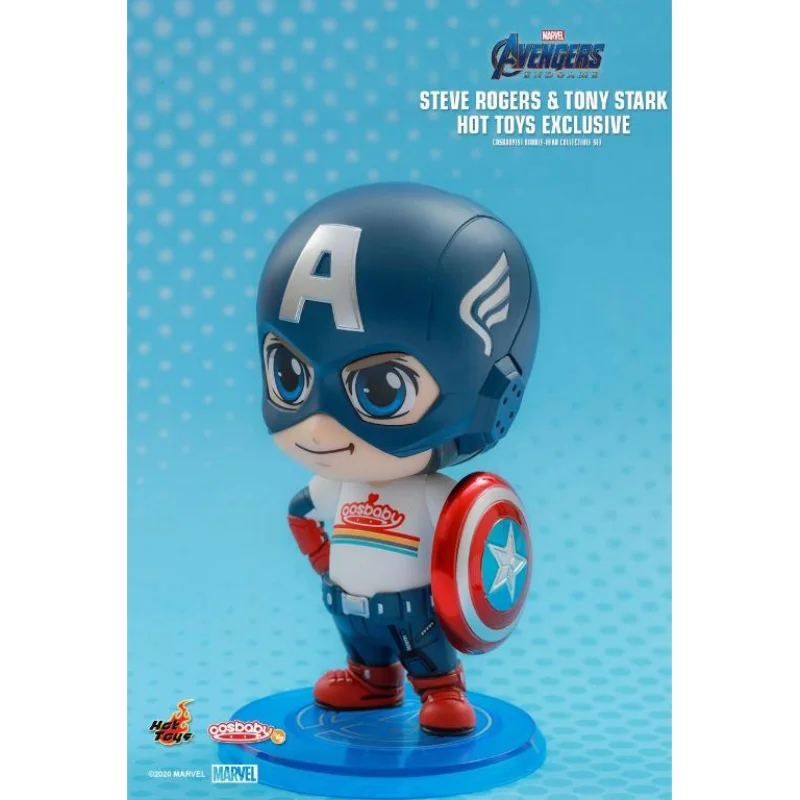 In Stock 100% Original HOTTOYS Cosbaby COSB848 Iron Man Captain America Movie Character Model Collection Artwork Q Version