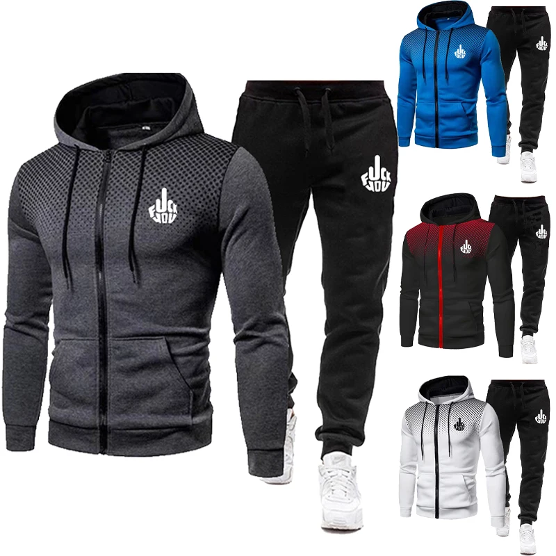 

Men Sport Tennis Set Tracksuit Male Hoodie Sport Suit For Men