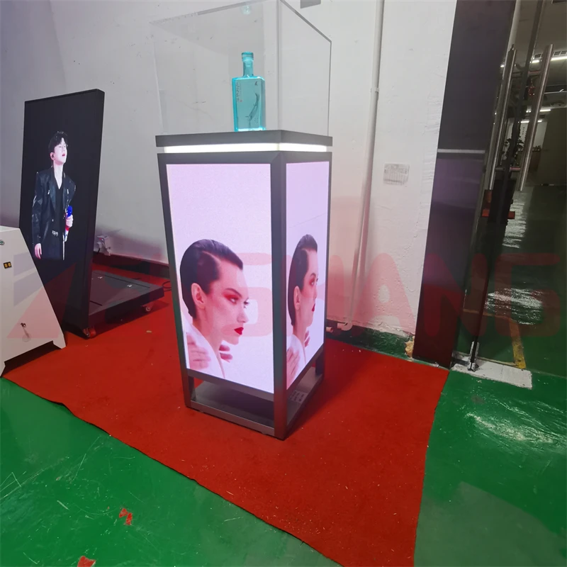 جديد الاكريليك الراقي مجوهرات النظارات قلادة أقراط ساعة النظارات الشمسية العطور منتج التجميل عرض موقف مع شاشة LED #5