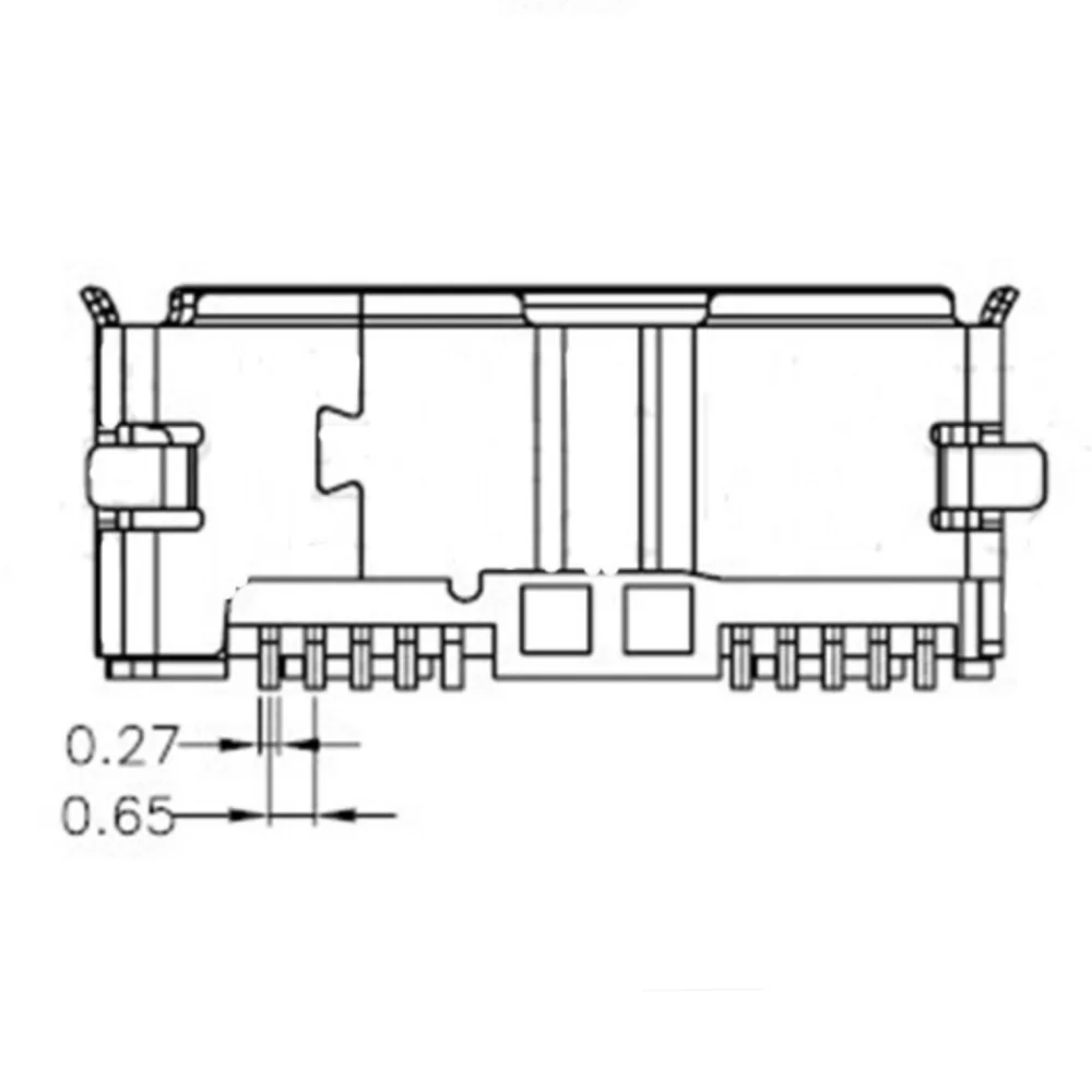 2pcs Micro USB 3.0 B Type SMT Female Socket Connector for Hard Disk Drives Data Interface