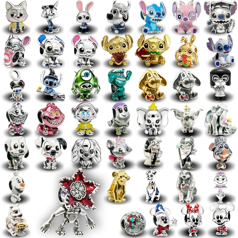 Novas Pérolas de Charme Originais, Charme da Série Disney, Charme de Stranger Things, Pérolas de Charme Demogorgon para Pulseira de Pingente, Joias Femininas