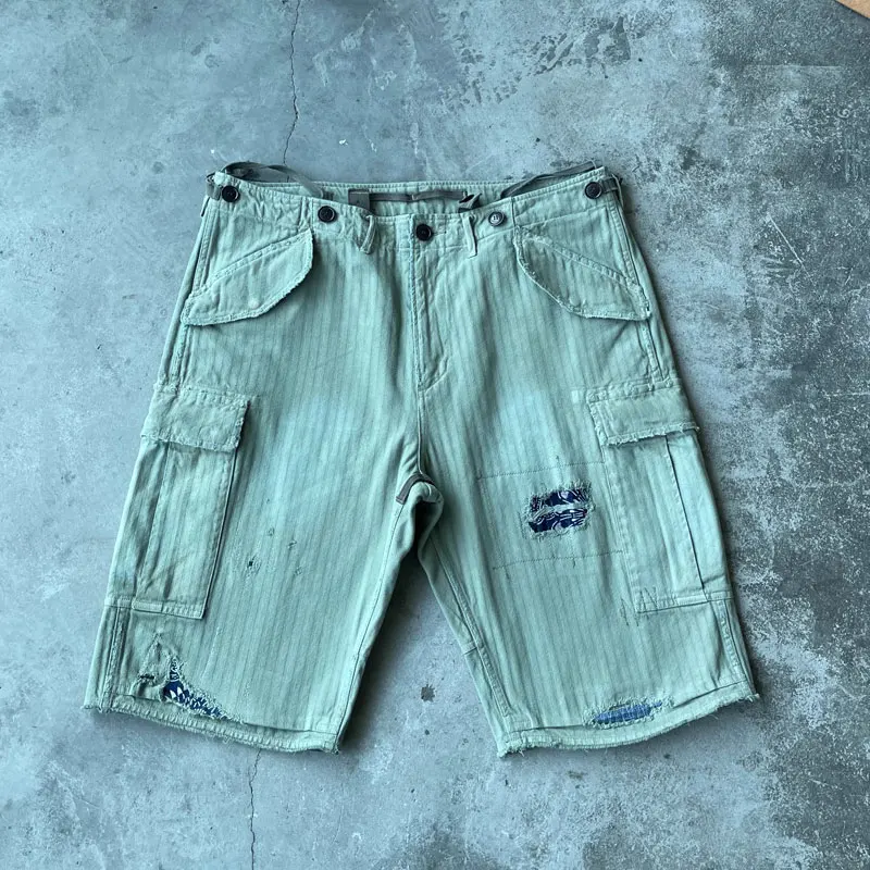 

VISVIM ICT JUMBO EIGER CRASH Destroyer Shorts Vintage Distressed Overalls