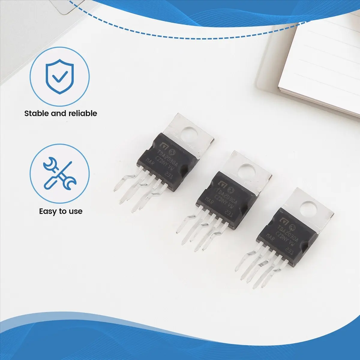AT42 3 Pcs TDA2030A Single Op Amp Audio Operational Amplifier IC Chips 5 Pin