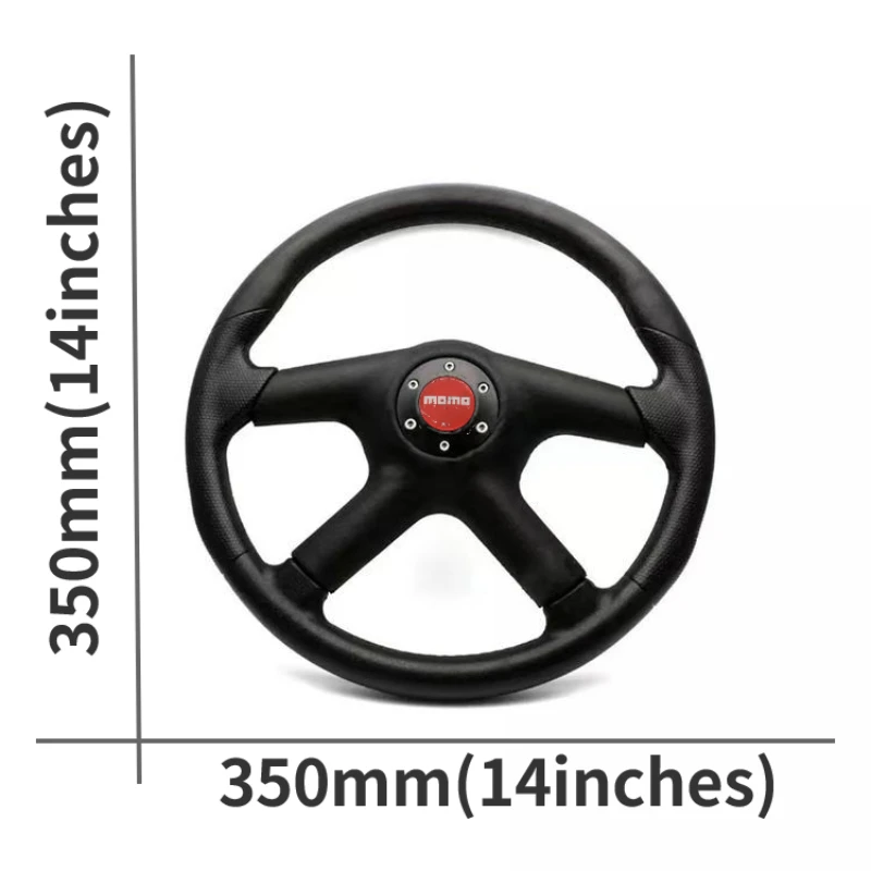 Universal steering wheel 350mm(14inches) PU leather racing Aluminum Frame steering wheel