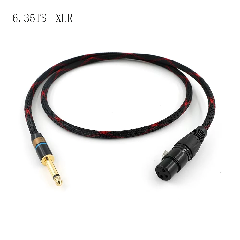 كابل ميكروفون Muttersbach XLR 3 دبوس إلى مقبس 6.5 مللي متر TS سلك مساعد من الرصاص لمكبر الصوت AMP