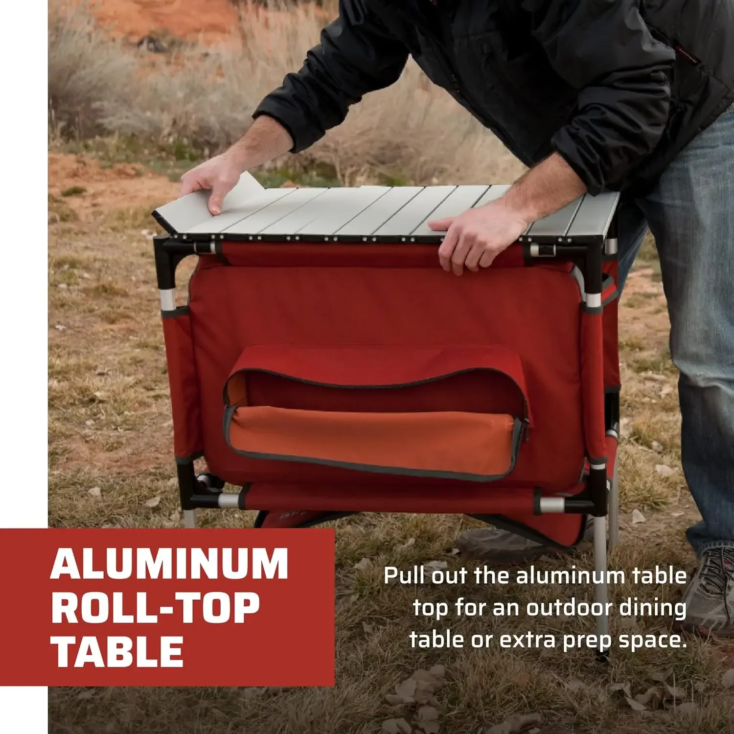 Table Sherpa en aluminium pour la cuisine en plein air, équipement de camping, évaluation, stockage