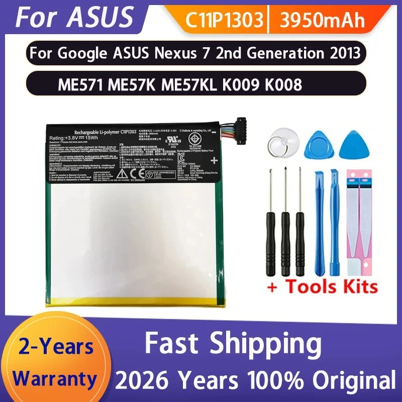 Fast Shipping For ASUS Battery k007 me572c C11P1303 For Google ASUS Nexus 7 2nd Generation 2013 ME571K ME571KL+Tools