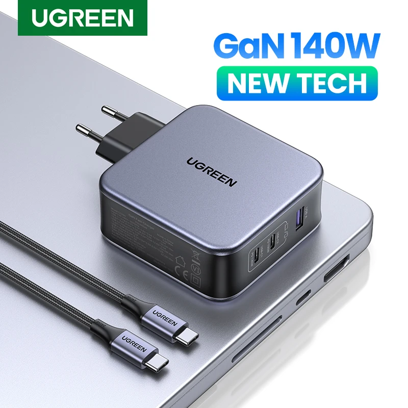 UGREEN 140W GaN Charger USB Type C PD3.1 Fast Charge For Macbook Quick Charge 4.0 3.0 USB Phone Charger For iPhone Xiaomi Tablet